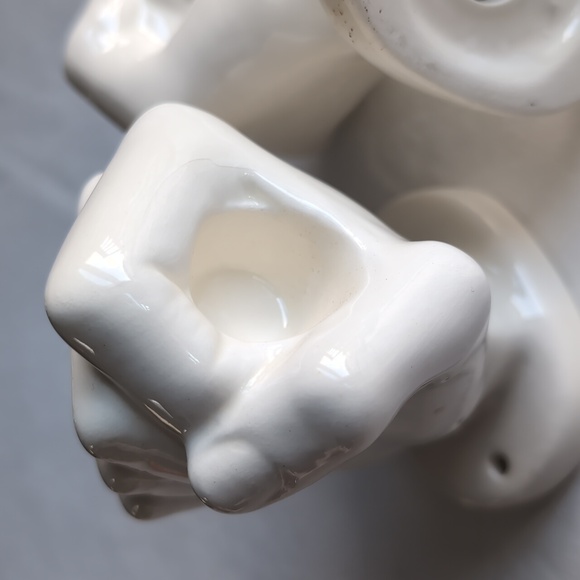 Vintage Nancy Funk NFC Ceramic Hand Toilet Paper Holder Cali Porcelain 1980s - Picture 5 of 6